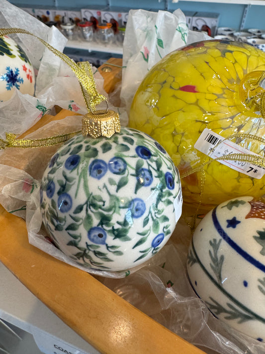 Polish Pottery Berries Ornament