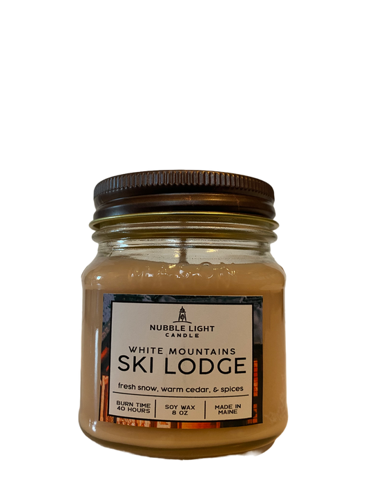 White Mountains SKI LODGE 8oz. Scented Soy Candle