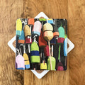 Lobster Buoys Coaster: Absorbent Coaster | Nautical Decor