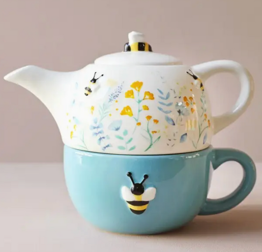 Floral Bee Teapot